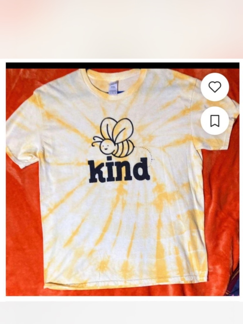 Yellow Tie-Dye 'Kind' Bee Short Sleeve Tee